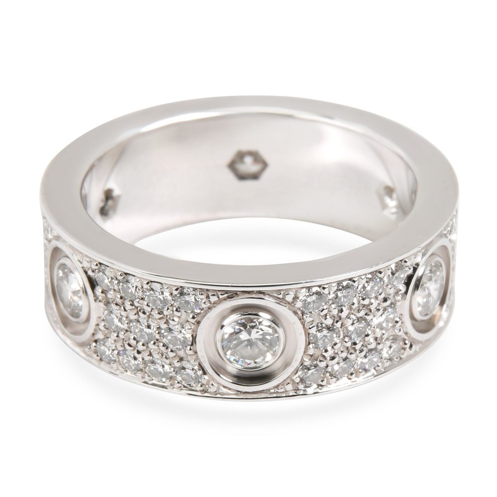 Cartier Diamond Paved Love Ring in 18K White Gold 1.26 CTW - Picture 3 of 4